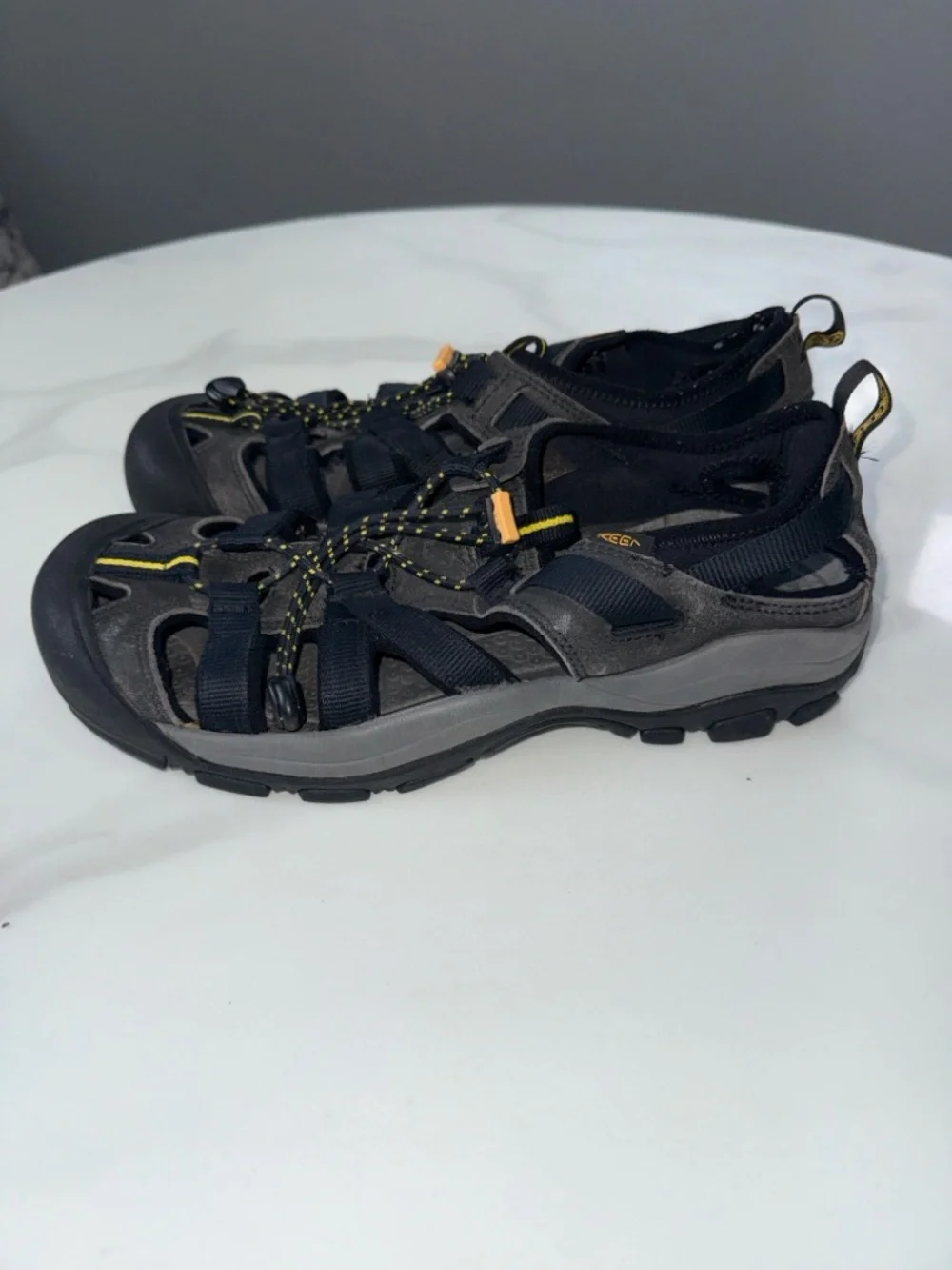 Keen Black with Orange Tread Outdoor Sandals
